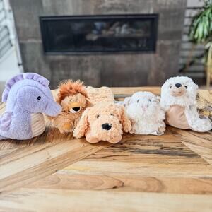 Collection of 5 WARMIES to Get Winter Ready, Kids Microwavable Warming Plushies